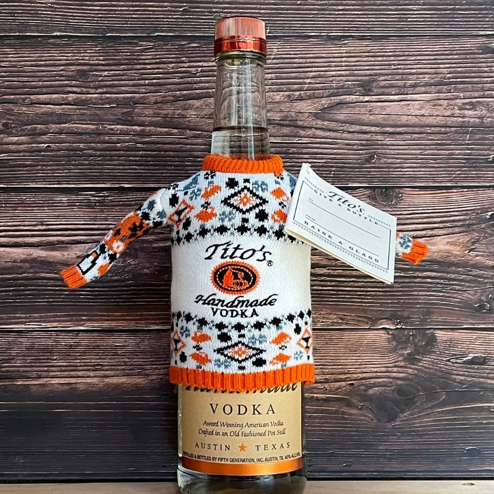 Titos Handmade Vodka Ugly Holiday Sweater Bottle (Limited Edition)